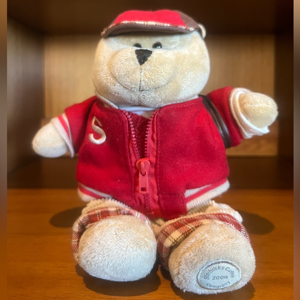 Rare Starbucks Coffee Bearista 2004 Back To School Bear Plush